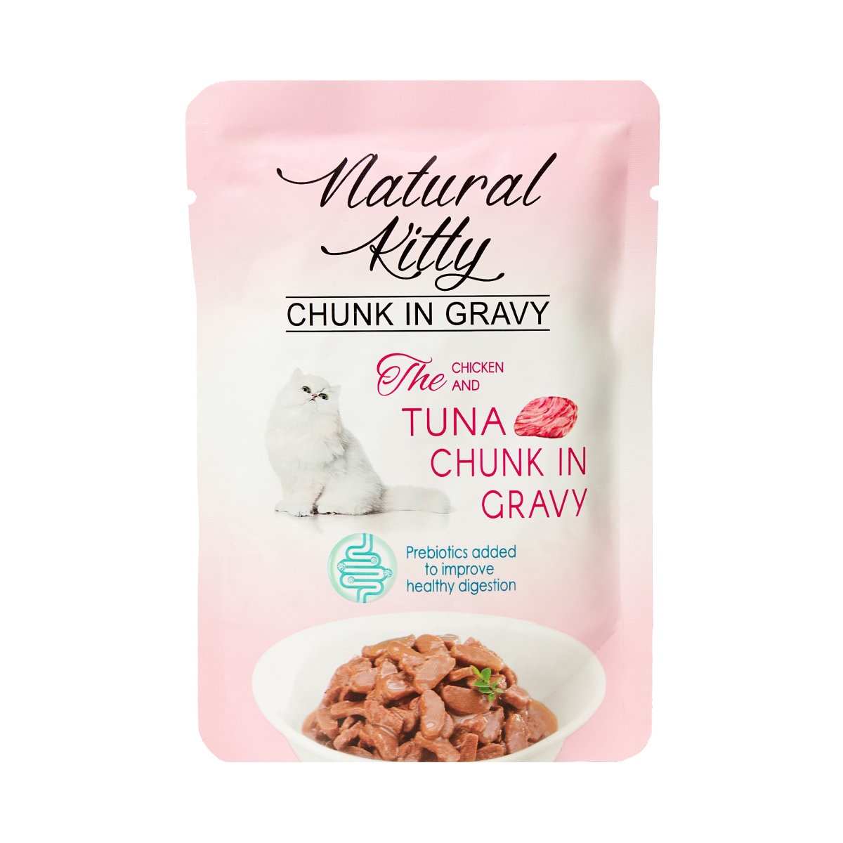 Natural Kitty Premium kurczak, tuńczyk w sosie 85 g × 6