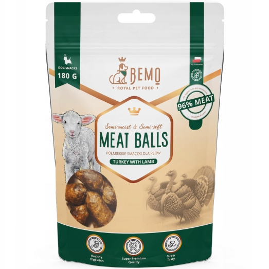 Bemo Meat Balls indyk, jagnięcina 180 g