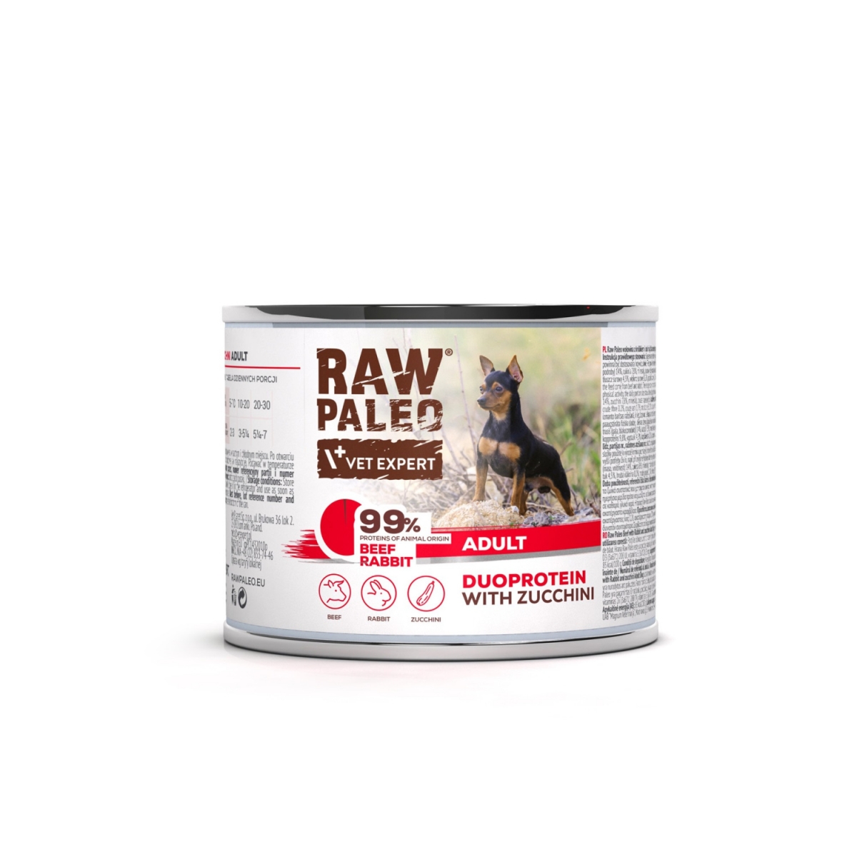 VetExpert Raw Paleo wołowina, królik adult 200 g