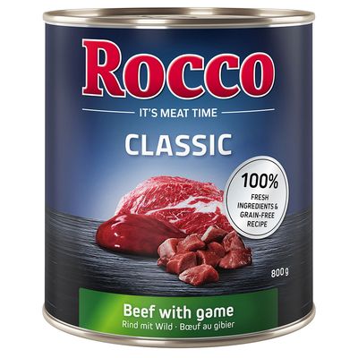 Rocco Classic dziczyzna, wołowina adult 800 g × 24
