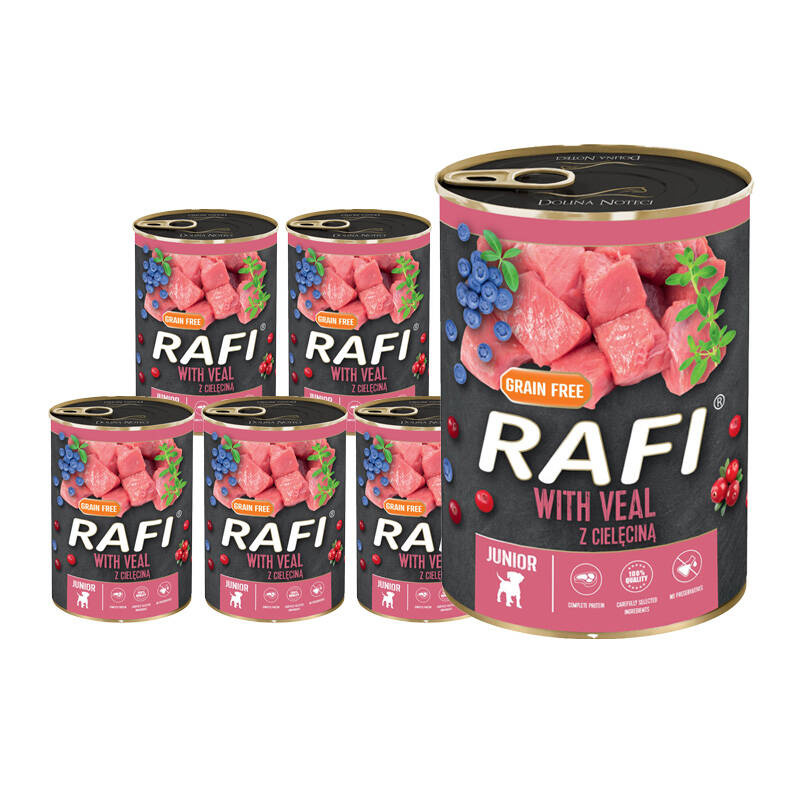 Rafi cielęcina puppy 400 g × 6
