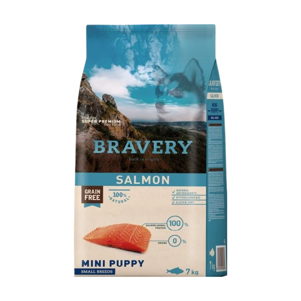 Bravery łosoś puppy małe rasy 2 kg