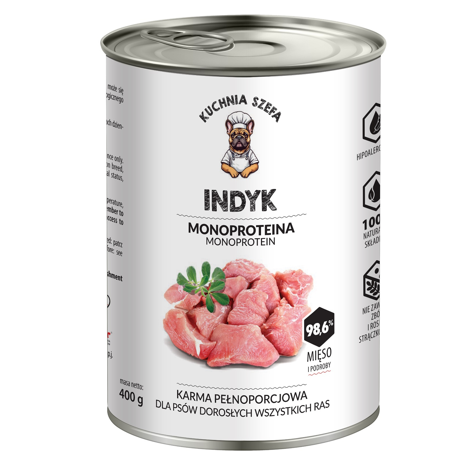 Kuchnia Szefa indyk adult 400 g