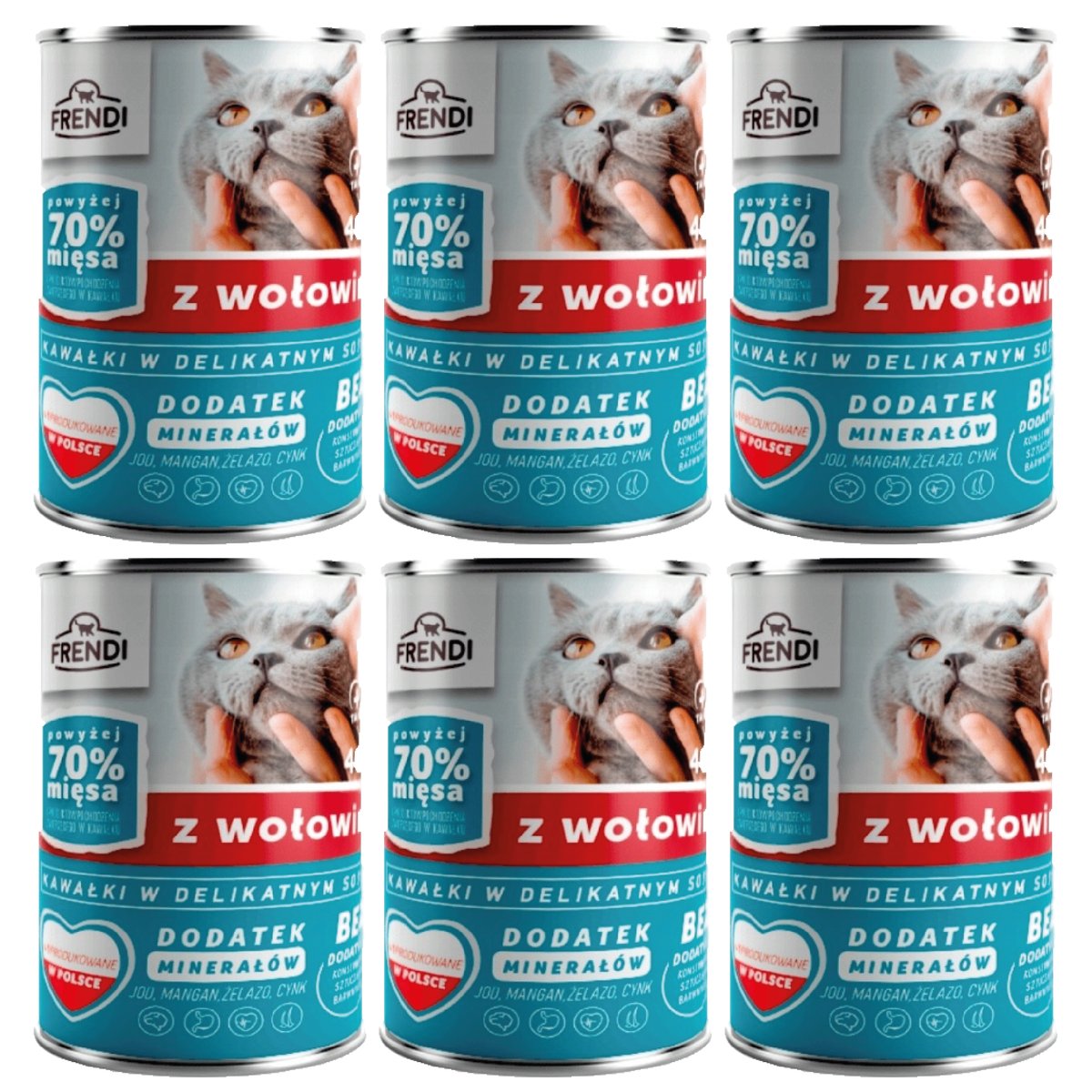 Frendi wołowina w sosie adult 400 g × 6