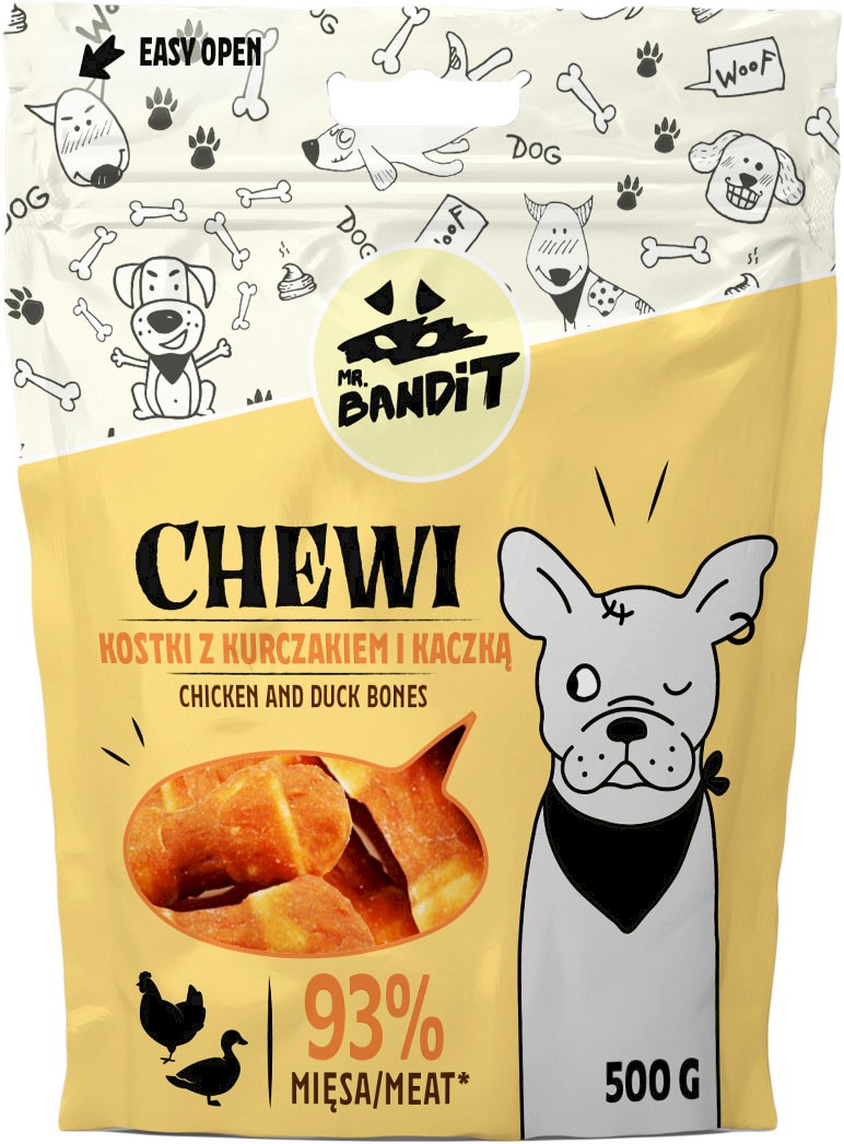 Mr. Bandit Chewi kurczak, kaczka 500 g