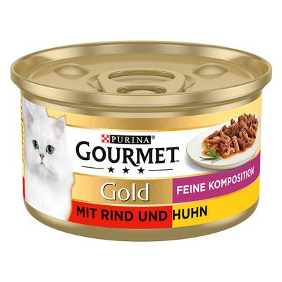 Purina Gourmet Gold kurczak, wołowina w sosie adult 85 g × 12