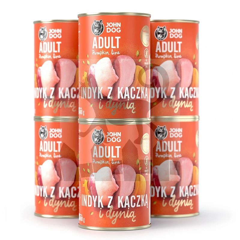 John Dog Pumpkin indyk, kaczka z dynią adult 400 g × 6