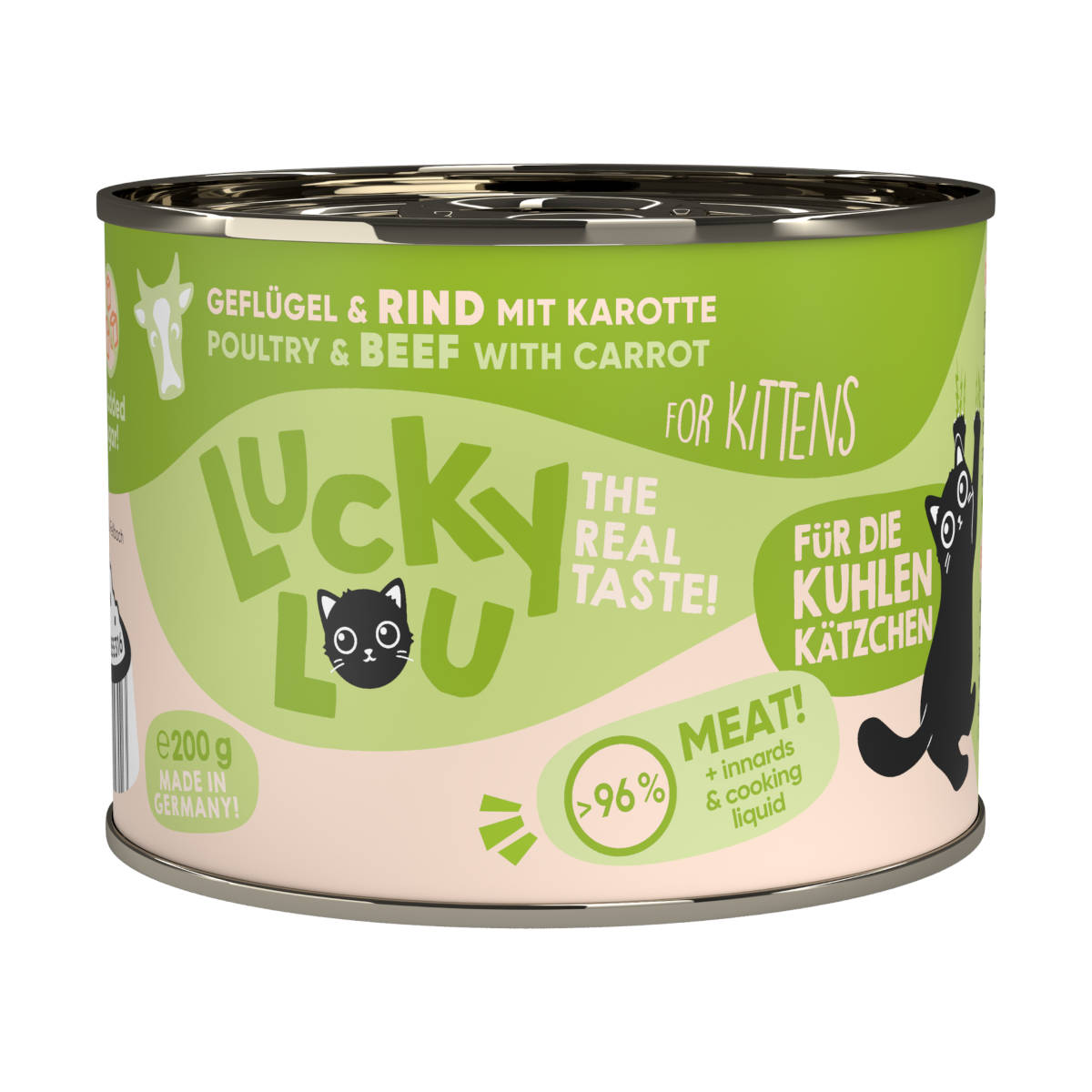 Lucky Lou Lifestage drób, wołowina kitten 200 g