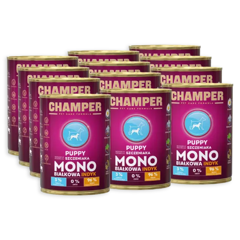 Champer indyk puppy 400 g × 12