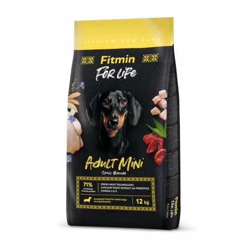 Fitmin For Life kurczak, wieprzowina, wołowina adult małe rasy 12 kg