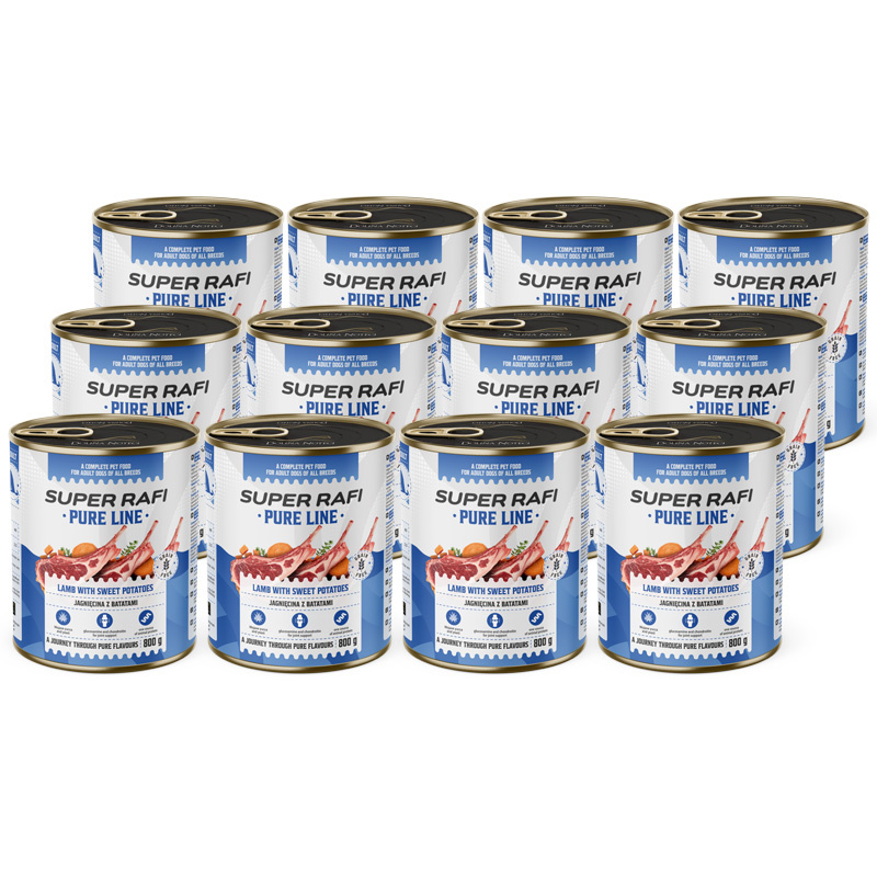 Rafi Pure Line jagnięcina adult 800 g × 12
