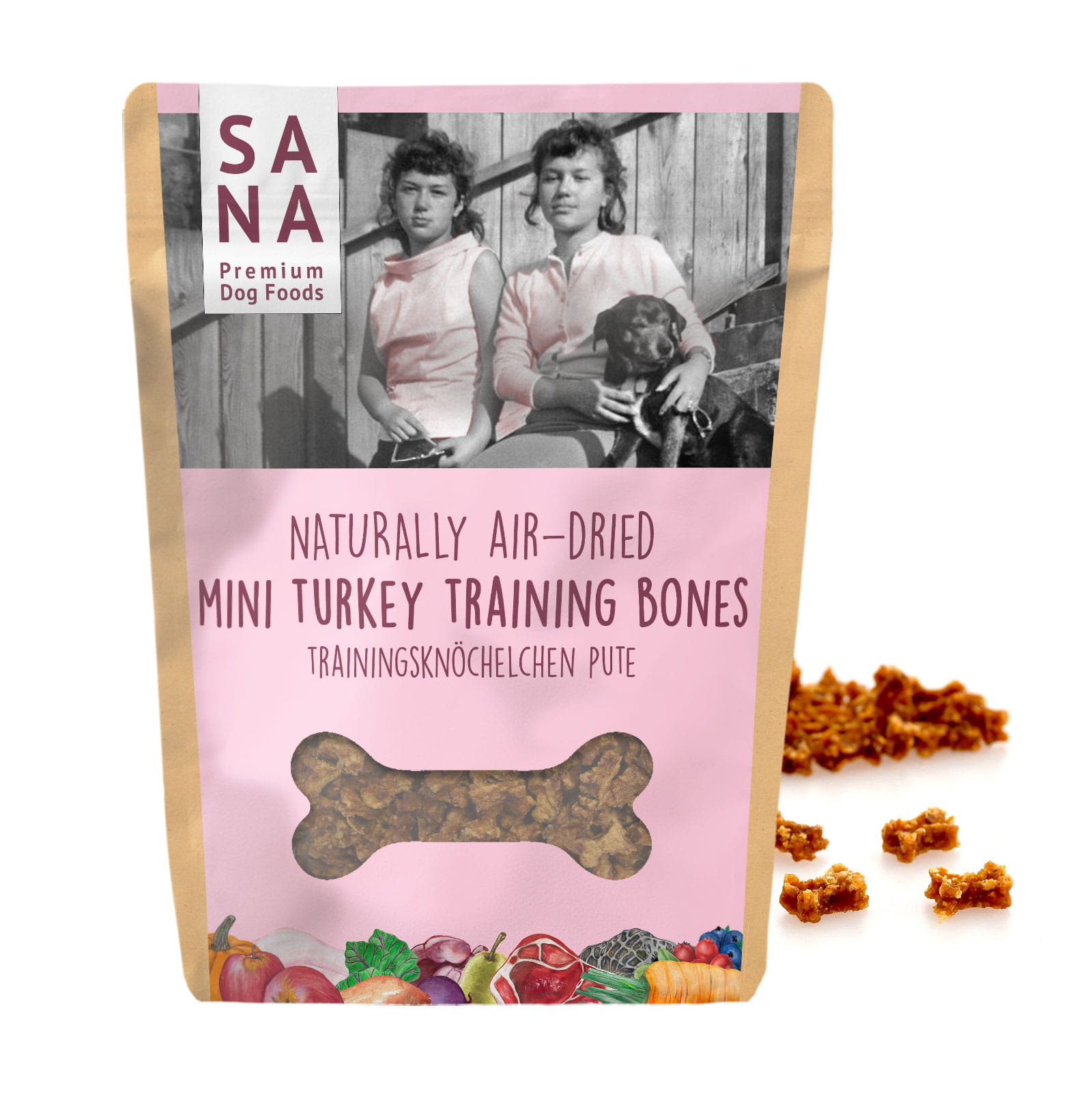 Sanadog Mini Bones indyk małe rasy 100 g