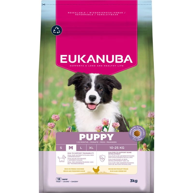 Eukanuba Premium Nutrition kurczak puppy średnie rasy 3 kg