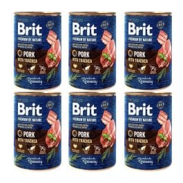 Brit Premium by Nature wieprzowina, tchawica 400 g × 6