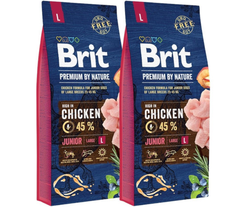 Brit Premium by Nature junior duże rasy 15 kg × 2