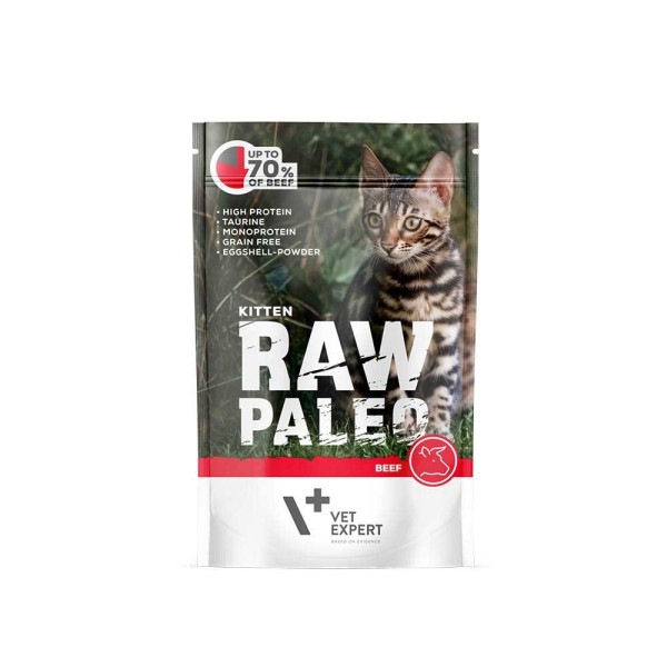 VetExpert Raw Paleo wołowina w bulionie kitten 100 g