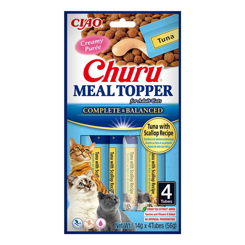 Inaba Meal Topper tuńczyk, przegrzebek 14 g × 4