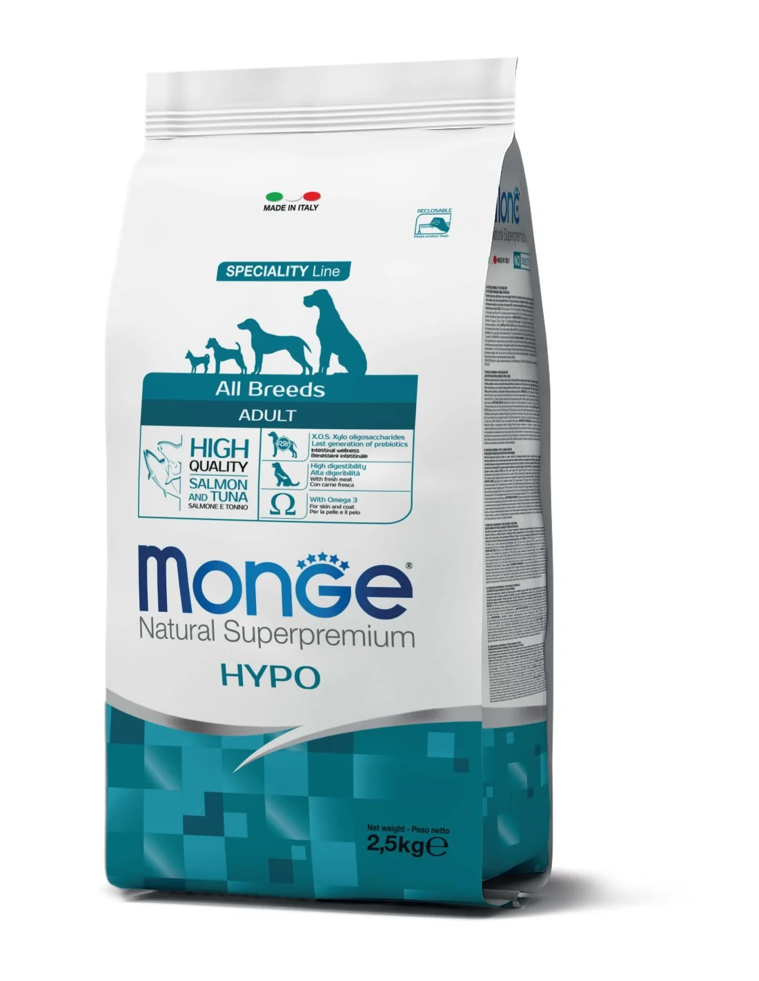 Monge Hypoallergenic tuńczyk, łosoś adult 2,5 kg