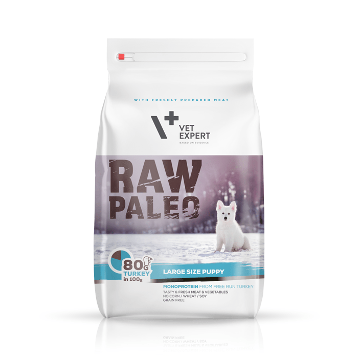 VetExpert Raw Paleo indyk puppy duże rasy 12 kg