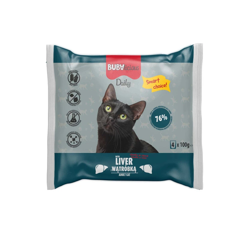 Buba Daily wątróbka w sosie adult 100 g × 4