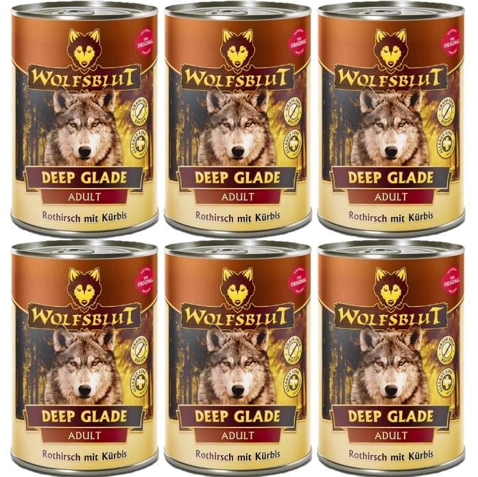 Wolfsblut Deep Glade bawół, jeleń adult 395 g × 6