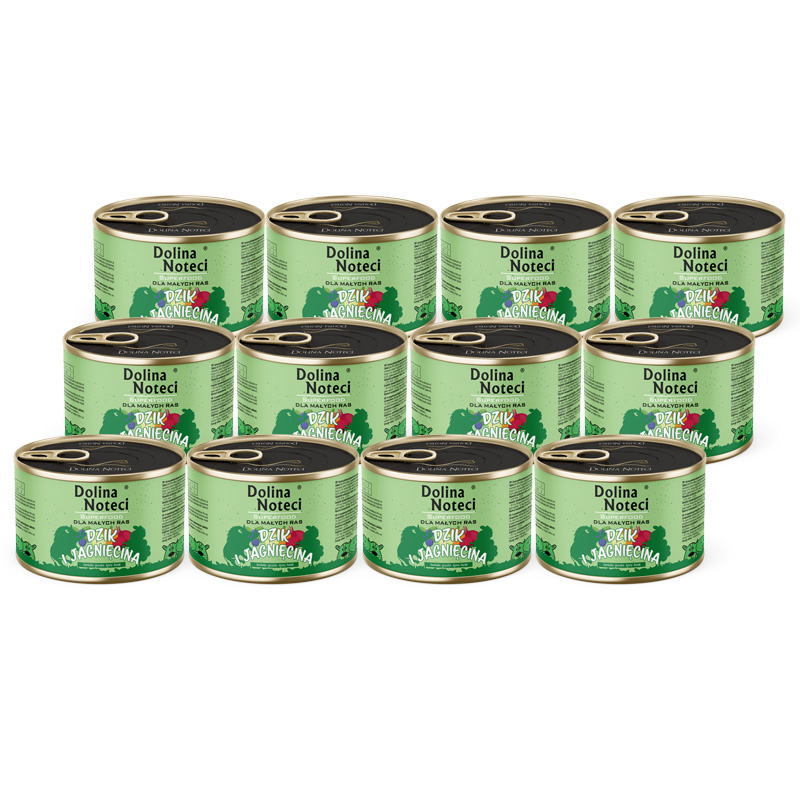 Dolina Noteci Superfood dzik, jagnięcina adult małe rasy 185 g × 12