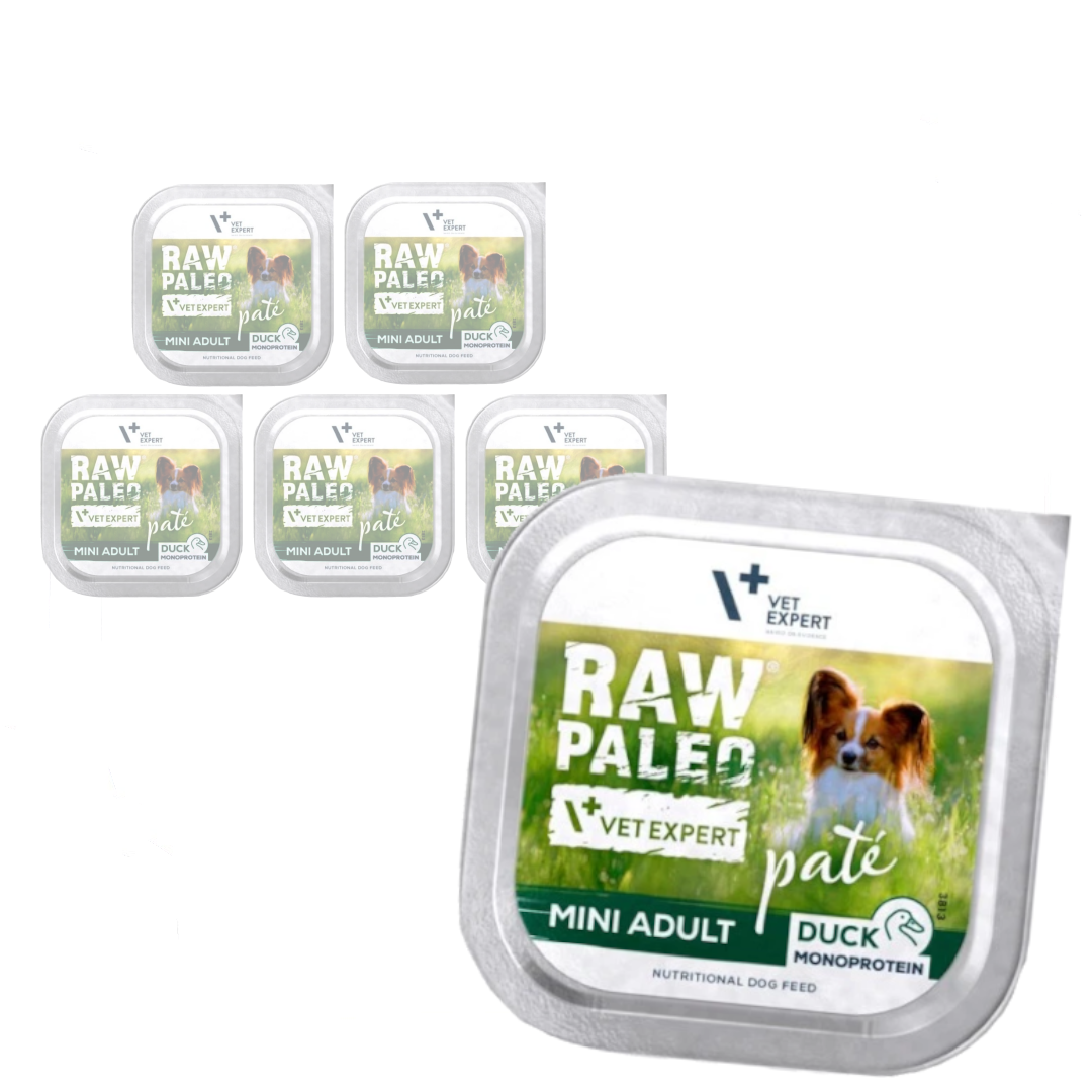 VetExpert Raw Paleo kaczka adult małe rasy 150 g × 6