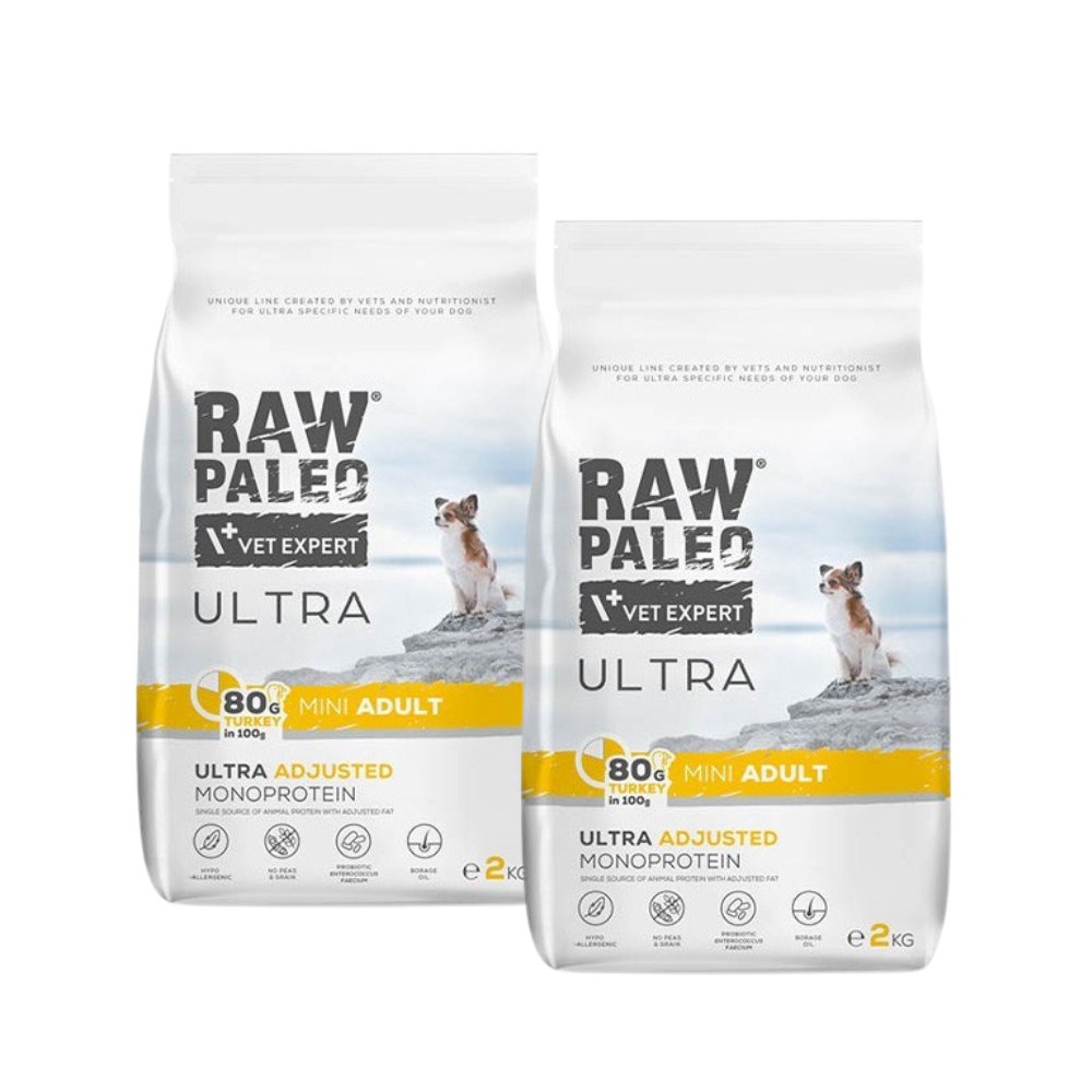 VetExpert Raw Paleo Ultra indyk adult małe rasy 2 kg × 2