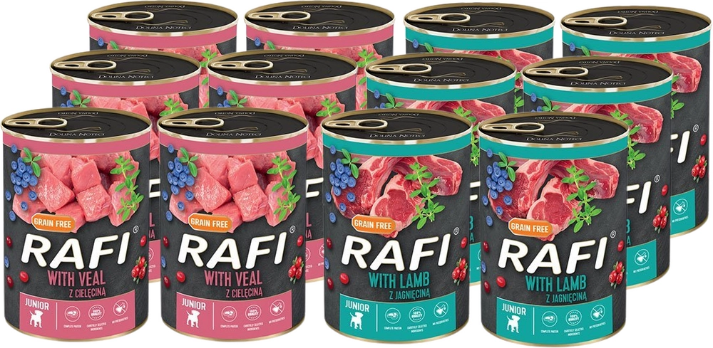 Dolina Noteci Rafi cielęcina, jagnięcina junior 400 g × 12