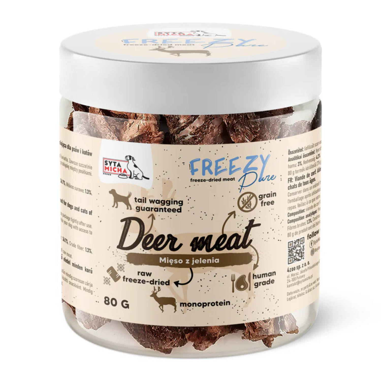 Syta Micha Freezy Pure jeleń 80 g