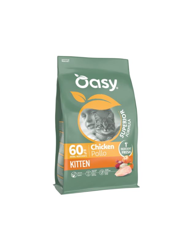 Oasy Lifestage kurczak kitten 1,5 kg