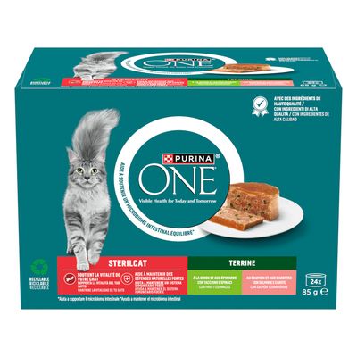 Purina ONE Sterilised mix smaków w sosie 85 g × 24