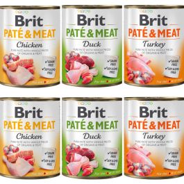 Brit Pate & Meat indyk, kaczka, kurczak 800 g × 6