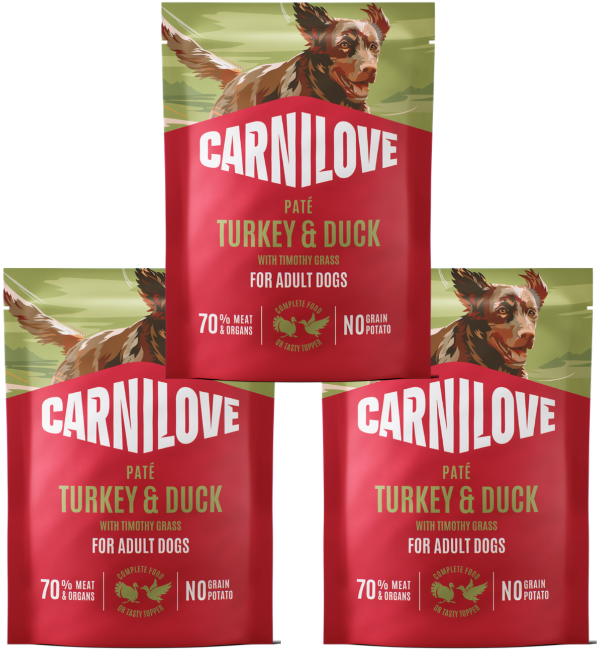 Carnilove indyk, kaczka 300 g × 3