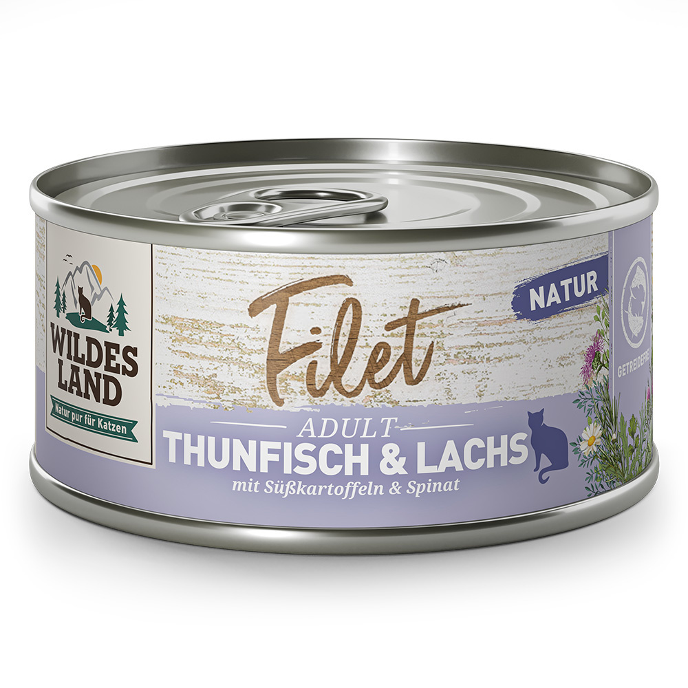 Wildes Land Filet tuńczyk, łosoś kawałki adult 80 g