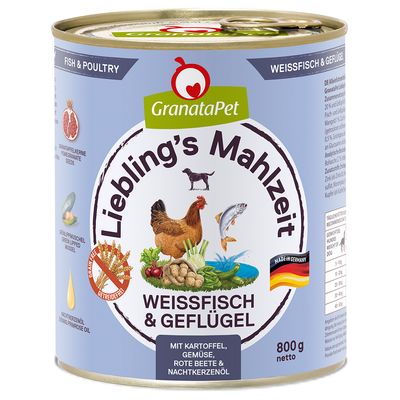GranataPet Liebling's Mahlzeit białoryb, drób 800 g × 6