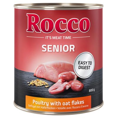 Rocco drób, jagnięcina z owsem, prosem senior 800 g × 24