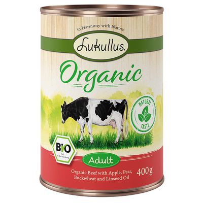 Lukullus Organic wołowina adult 400 g × 24