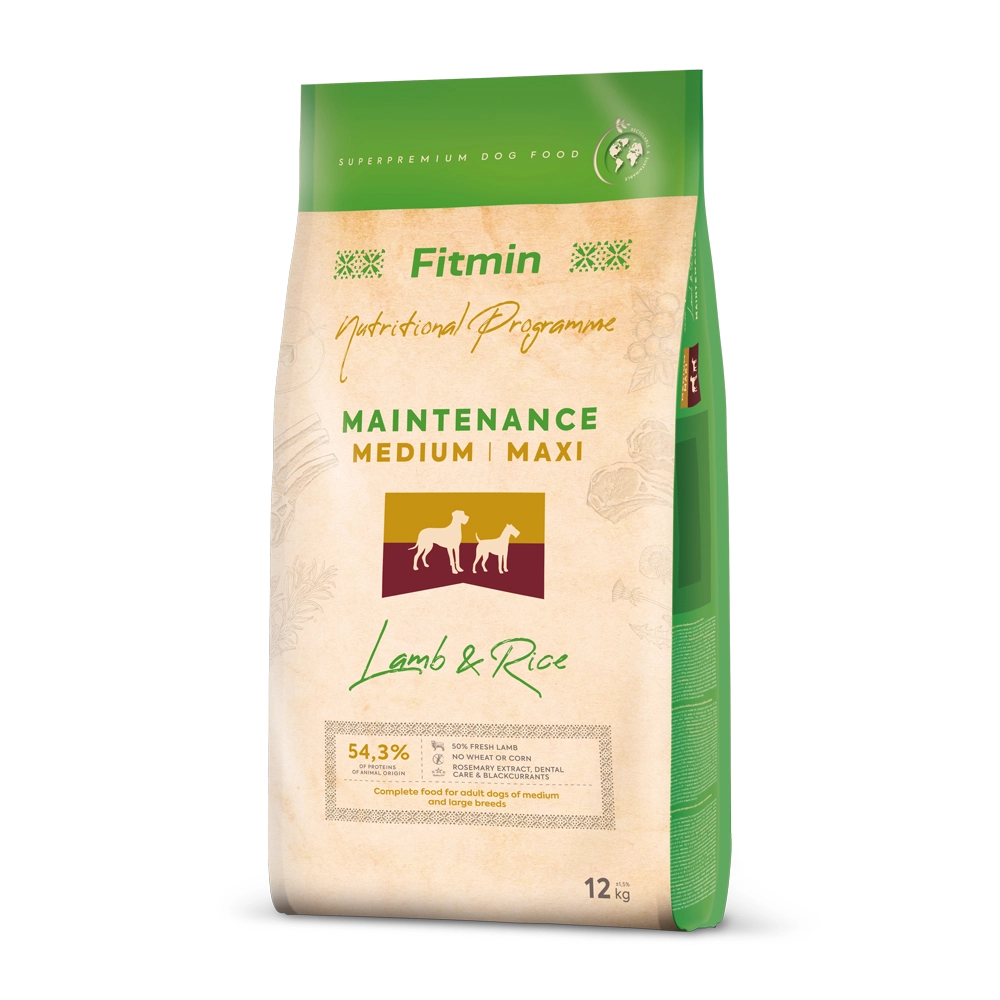 Fitmin Dog Medium Maxi Maintenance jagnięcina adult średnie i duże rasy 12 kg