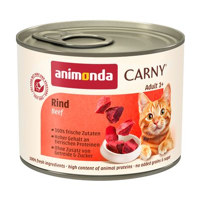 Animonda Carny Sensitive wołowina kawałki adult 200 g × 6
