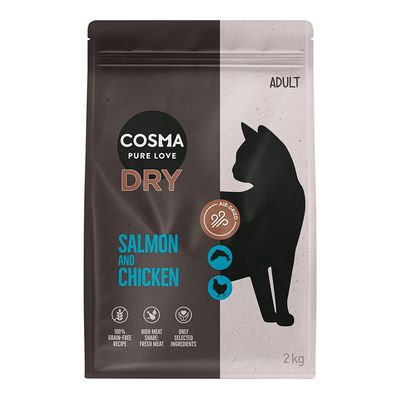 Cosma Air-Dried Indoor kurczak, łosoś adult 2 kg