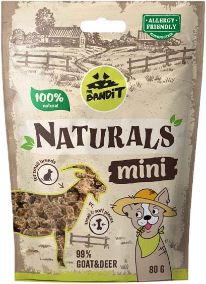 Mr. Bandit Naturals koźlina, jeleń małe rasy 80 g