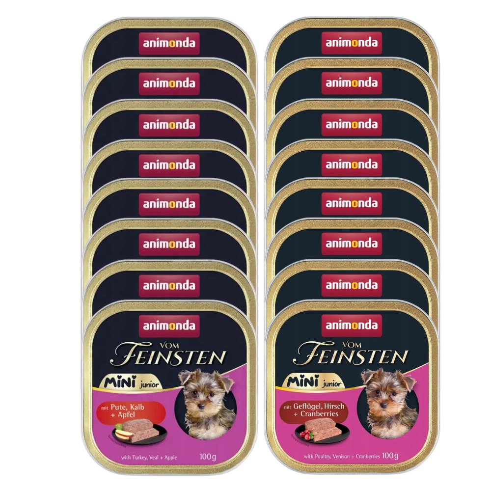 Animonda Vom Feinsten cielęcina, drób, dziczyzna, indyk junior małe rasy 100 g × 16