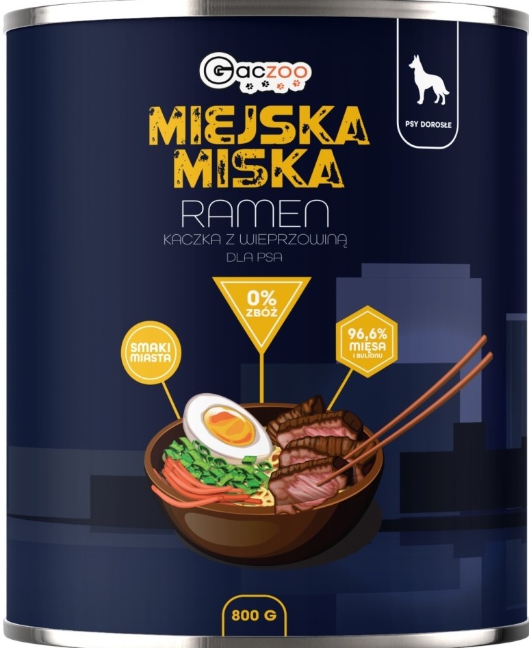 Gaczoo Miejska Miska kaczka, wieprzowina 800 g