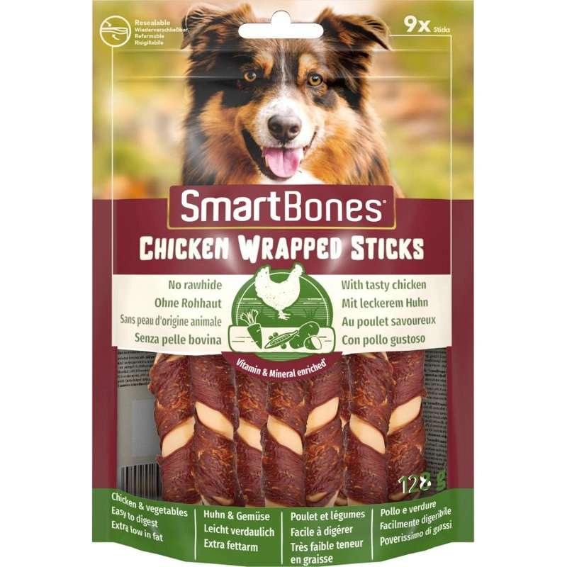 SmartBones Chicken Wrapped Sticks kurczak małe rasy 14 g × 9