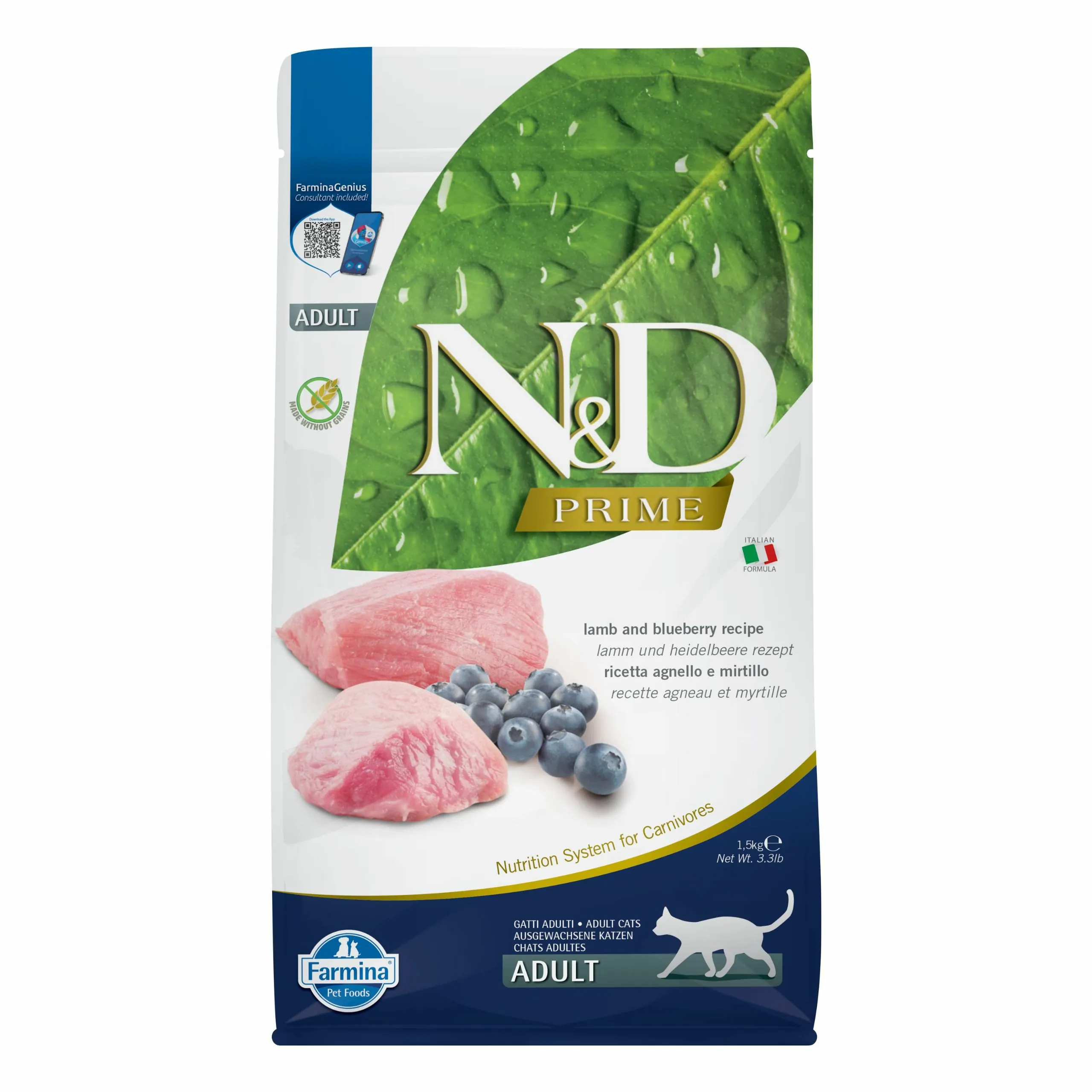 Farmina N&D Prime jagnięcina z borówką adult 1,5 kg