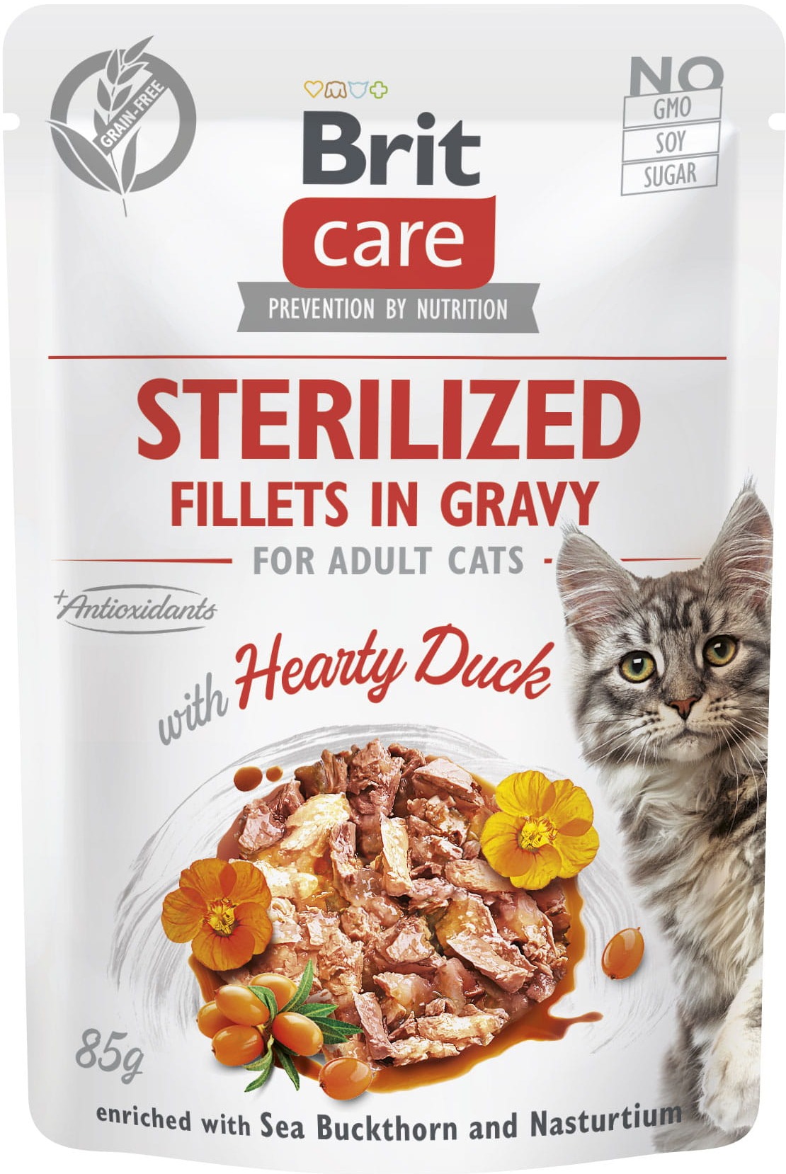 Brit Care Sterilised kaczka w sosie adult 85 g × 12