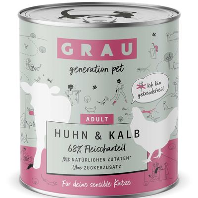 GRAU cielęcina, kurczak adult 800 g × 6