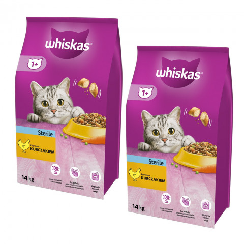 Whiskas Sterilised kurczak adult 14 kg × 2