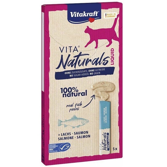 Vitakraft Vita Naturals łosoś w sosie 15 g × 5